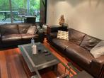 Salon cuir cognac pleine fleur roche bobois, Huis en Inrichting, Zetels | Zetels, Ophalen, Gebruikt, Leer, Rechte bank