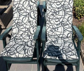 4 tuinstoelen met kussens beschikbaar voor biedingen