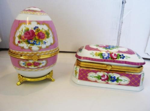 Fabergé Ei & Juwelen Kist Neundorf Porselein antiek😍💑🎁👌, Antiek en Kunst, Antiek | Porselein, Ophalen of Verzenden