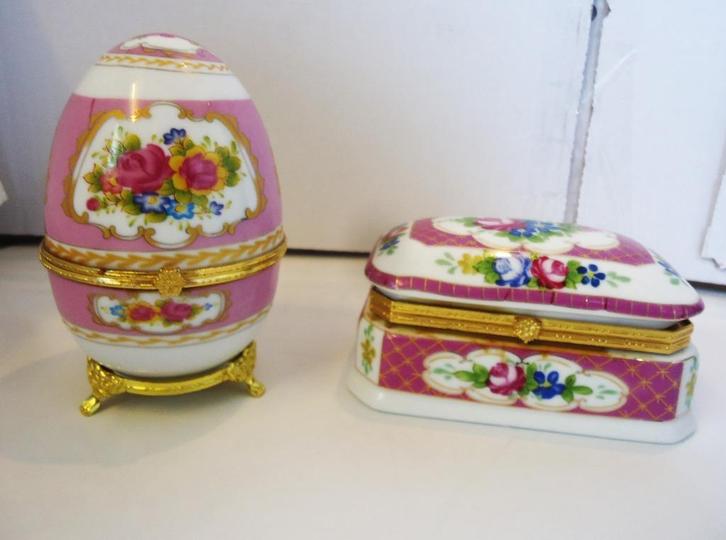 Juwelen Kist Fabergé Ei Neundorf Porselein antiek😍💑🎁👌, Antiek en Kunst, Antiek | Porselein, Ophalen of Verzenden