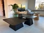 Salontafels set van 3 - massief mangohout (zwart), Huis en Inrichting, Ophalen, 50 tot 100 cm, Vierkant, 50 tot 100 cm