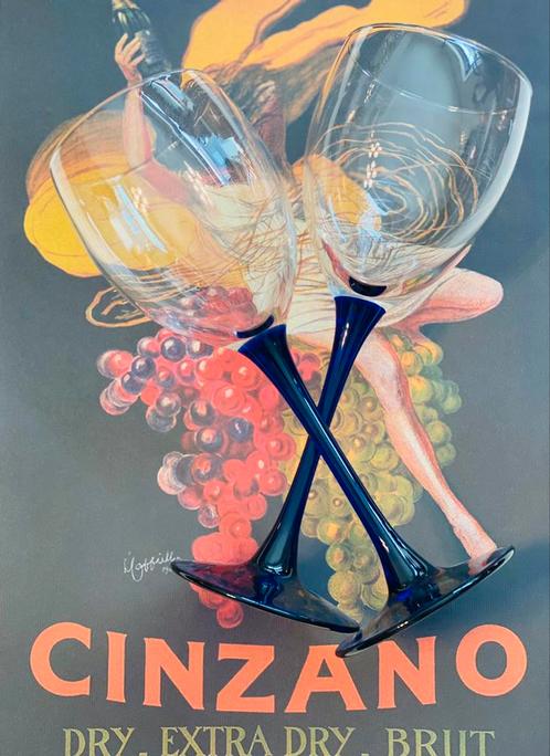 Luminarc France vintage wijnglazen kobaltblauw, Antiquités & Art, Antiquités | Verre & Cristal, Enlèvement