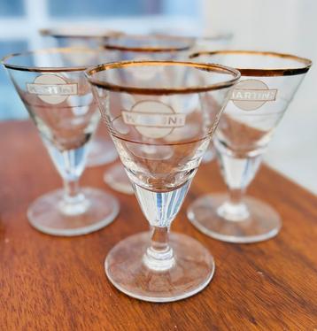 Vintage Martini glaasjes beschikbaar voor biedingen