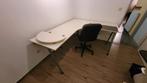 Ikea wit modulair hoekbureau - in hoogte verstelbaar, Huis en Inrichting, Bureaus, Ophalen, In hoogte verstelbaar, Bureau