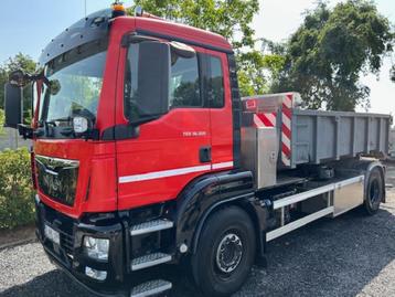 MAN TGS 18.360 4X2   !!42.000km!!   incl afvalcontainer, Rouge, Achat, Euro 6, Noir