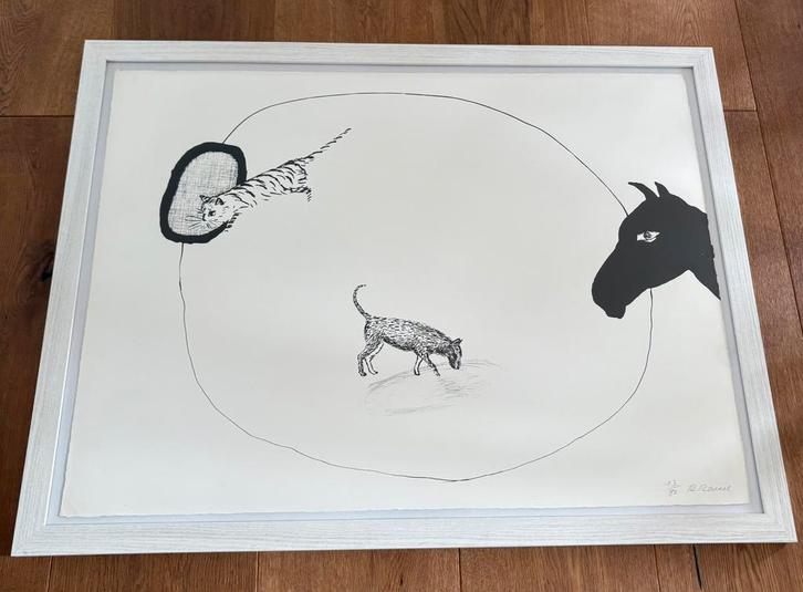 Lithografie “genesis” van Roger Raveel, Antiek en Kunst, Kunst | Litho's en Zeefdrukken, Ophalen of Verzenden