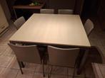 Keukentafel + 6 stoelen, Huis en Inrichting, Keuken | Keukenelementen, Ophalen, Gebruikt, Beige