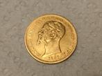 Goud 20 lire 1859 Vittorio Emanuele, Ophalen of Verzenden, Italië, Goud