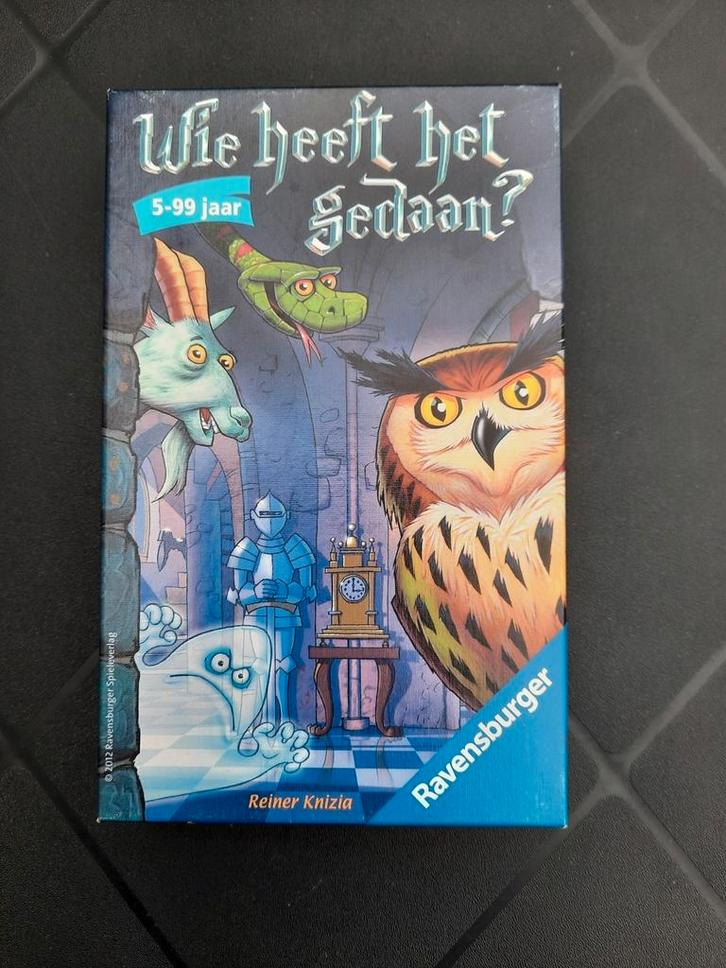 Wie heeft het gedaan, Hobby en Vrije tijd, Gezelschapsspellen | Kaartspellen, Zo goed als nieuw, Ophalen of Verzenden
