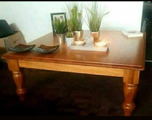 Massive teakhout salontafel, Antiek en Kunst, Antiek | Meubels | Tafels, Ophalen