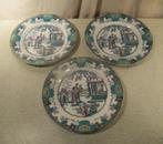 3 Antieke Chinoiserie-borden - ca 1890 - Boch Frères Canton, Antiek en Kunst, Ophalen of Verzenden