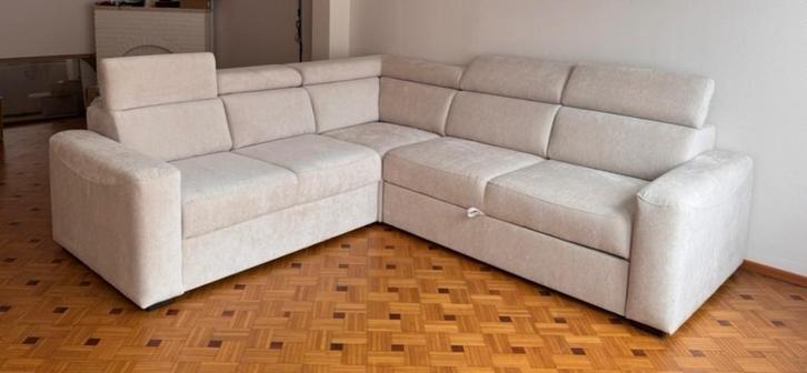 Canapé d’angle convertible, Maison & Meubles, Canapés | Coins salons complets, Comme neuf, Tissus, Enlèvement