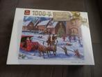 King puzzel 1000 stuks - Kerstvakantie, Ophalen of Verzenden, 500 t/m 1500 stukjes, Gebruikt, Legpuzzel
