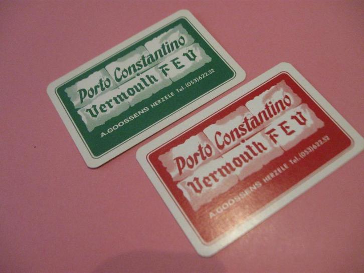 2 oude speelkaarten Porto Goossens , Herzele (9), Verzamelen, Speelkaarten, Jokers en Kwartetten, Zo goed als nieuw, Speelkaart(en)