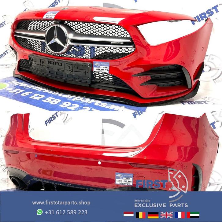 W177 A KLASSE A35 PERFORMANCE AERO PAKKET ROOD origineel Mer, Auto-onderdelen, Carrosserie, Bumper, Mercedes-Benz, Voor, Achter