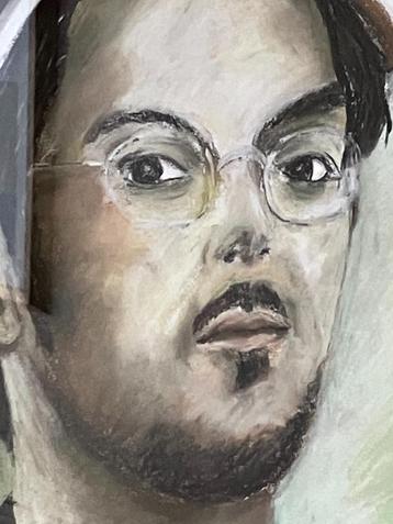 Gefixeerde pastel tekening beschikbaar voor biedingen