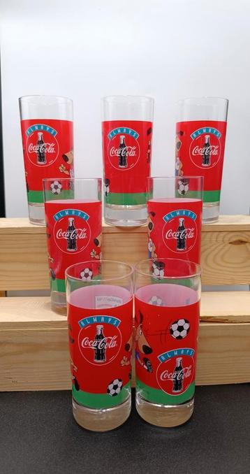Lot de 6 verres à coca usa footballeurs neufs 