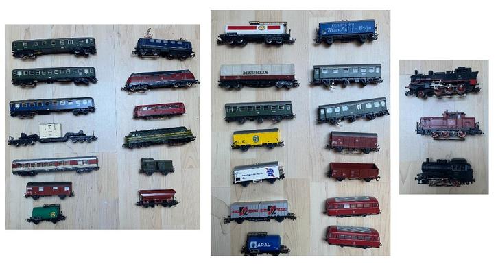 Lot Marklin HO: locos + voitures, rails, feux, décor, ..., Hobby & Loisirs créatifs, Trains miniatures | HO, Utilisé, Set de Trains