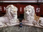 2 oude grote Leeuwen, poortwachters, tuinornament, Antiek en Kunst, Ophalen