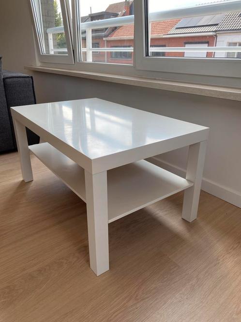Witte salontafel, Huis en Inrichting, Tafels | Salontafels, Zo goed als nieuw, Rechthoekig, Ophalen