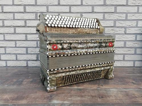 Prachtige antieke accordeon uit Gent, Muziek en Instrumenten, Accordeons, Zo goed als nieuw, Ophalen of Verzenden