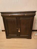 Laden en 2 deuren kast notelaar hout massief hout, Huis en Inrichting, Ophalen