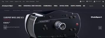 Fanatec Club Sport Wheel Base V2.5 8Nm.met of zonder stuur beschikbaar voor biedingen