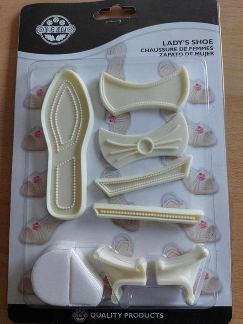 JEM Ladies shoe Cutter & Embosser set/9, Hobby en Vrije tijd, Taarten en Cupcakes maken, Zo goed als nieuw, Overige typen, Taarten