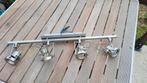 Rail 4 spots. 90 cm geborsteld roestvrij staal, Huis en Inrichting, Lampen | Spots