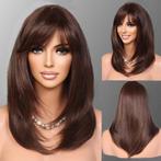 Pruik schouderlengte steil haar model Lollipop kleur P4-27-3, Envoi, Neuf