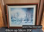 Paul Boonaert winterlandschap prent, Ophalen of Verzenden