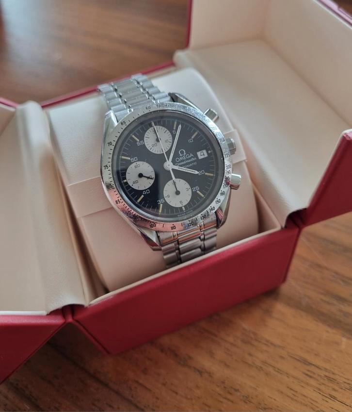 Omega Speedmaster, Handtassen en Accessoires, Horloges | Antiek, Polshorloge, Omega, Staal, 1960 of later, Met bandje