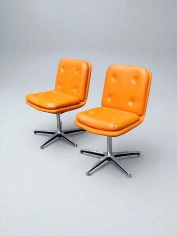Vinco France Vintage draaibare bureaustoelen uit de jaren 70 beschikbaar voor biedingen