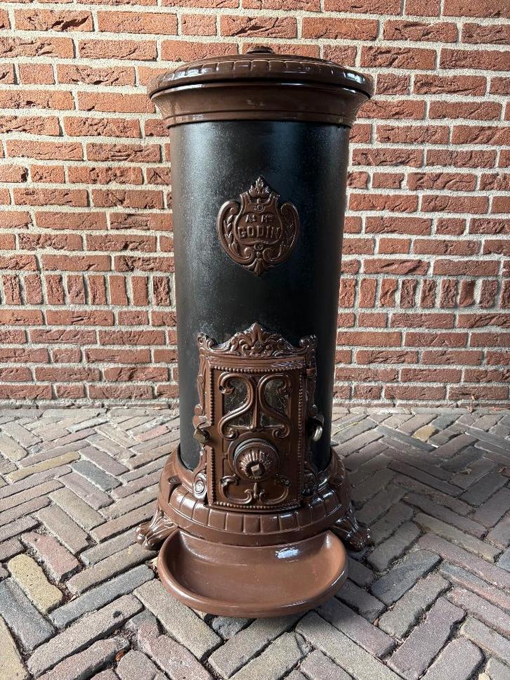 Poêle à bois et/ou poêle à charbon Big Godin 10 KW Type 3721, Maison & Meubles, Poêles, Utilisé, Autoportant, Multi-brûleur, Autres carburants