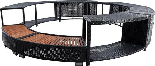 ESTEXO - Jacuzzi-rand - Rond van vorm - In synthetisch rotan, Tuin en Terras, Bubbelbaden en Hottubs, Nieuw, Vast, Trap, Ophalen
