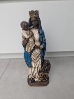 Gekleurde houten sculptuur Madonna en Kind, Enlèvement ou Envoi