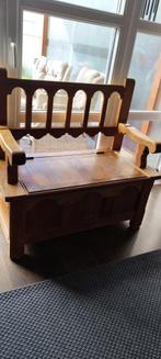 banc avec bac de rangement en chêne, Ophalen