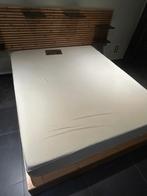 Bed 140x200 kader + matras, Huis en Inrichting, Slaapkamer | Bedden, Ophalen, Gebruikt, Beige, 140 cm