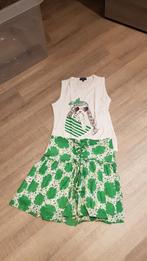 Set t-shirt met rok Terre Bleue groen maat 152, Gebruikt, Terre Bleue, Meisje, Ophalen of Verzenden