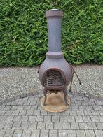 Gietijzeren grote terraskachel buitenkachel houtstoker, Tuin en Terras, Ophalen
