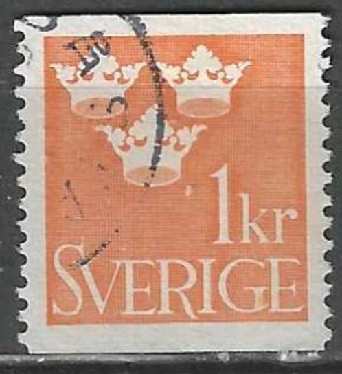 Zweden 1938-1942 - Yvert 269 - Drie kronen met cijfer (ST), Postzegels en Munten, Postzegels | Europa | Scandinavië, Gestempeld