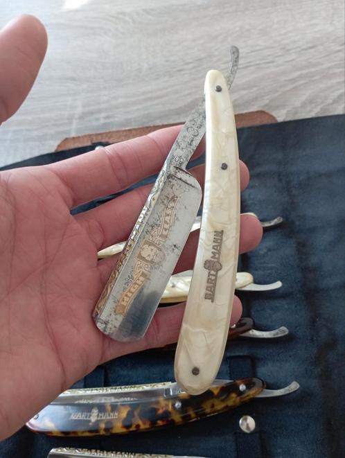 Oude scheermesjes voor kabelsnijden van Bartmann Solingen, Antiek en Kunst, Curiosa en Brocante, Ophalen of Verzenden