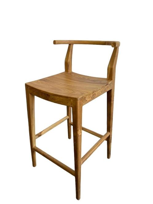 wabisabi houten barkruk / tabouret, Huis en Inrichting, Krukjes, Ophalen