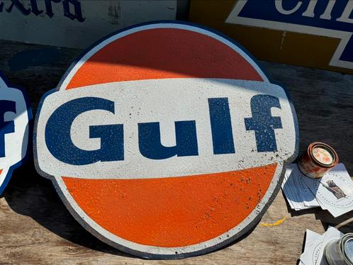 Reclamebord GULF, Verzamelen, Merken en Reclamevoorwerpen, Zo goed als nieuw, Reclamebord, Ophalen of Verzenden