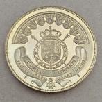 Belgische vergulde koperen medaille Koning Boudewijn, Ophalen of Verzenden, Gebruikt, Postzegel(s) of Munt(en)