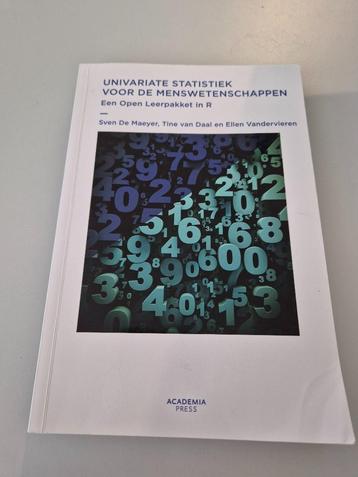 Univariate statistiek voor de menswetenschappen beschikbaar voor biedingen