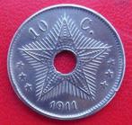 1911 Congo belge - Pièce de 10 centimes, Metaal, Losse munt, Verzenden