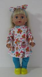 poppenkleertjes babypop born 43cm  (herfstjurk setje ), Ophalen of Verzenden, Nieuw, Babypop