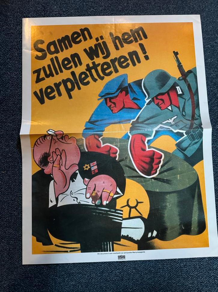 Wereldoorlog 2 - Duits/Vlaamse poster ( repro ), Collections, Objets militaires | Seconde Guerre mondiale, Enlèvement ou Envoi