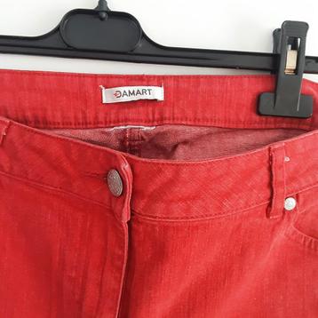 Trendy rode jeans DAMART mt 44 46 zie afmetingen 